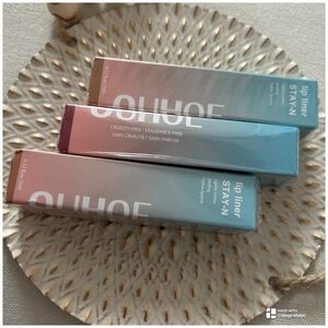 Ouhoe Peel-Off Lip Liner Peeling Tattoo Set of 3 Size 0.17 fl.oz (5ml)